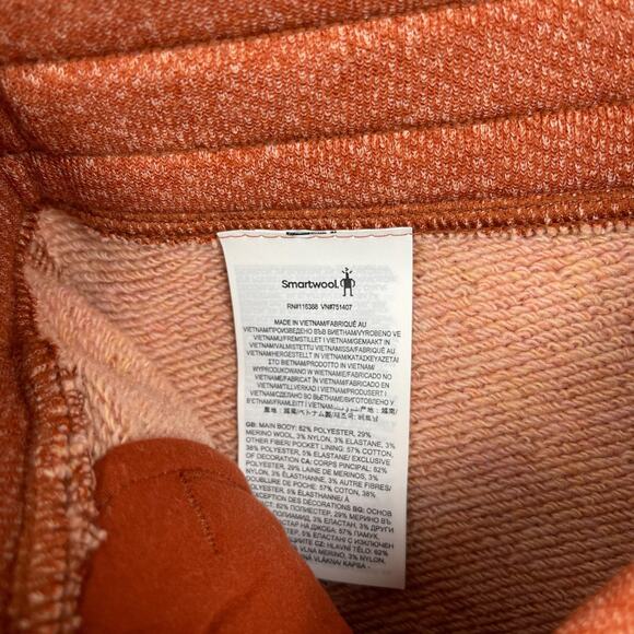 Smartwool Recycled Terry Shorts Picante Orange XS Womens Drawstring $95 - Picture 6 of 9